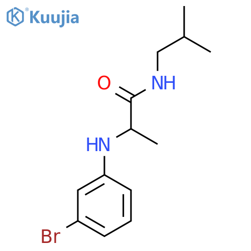 2-(3-Bromophenyl)amino-N-(2-methylpropyl)propanamide structure