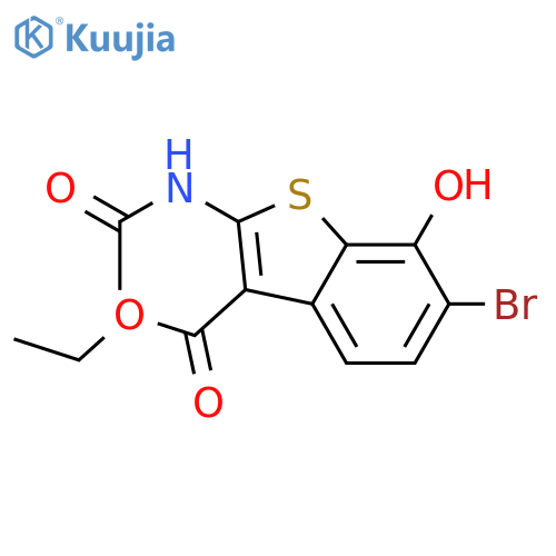 Ethyl 2-acetamido-6-bromo-7-hydroxybenzo[b]thiophene-3-carboxylate structure