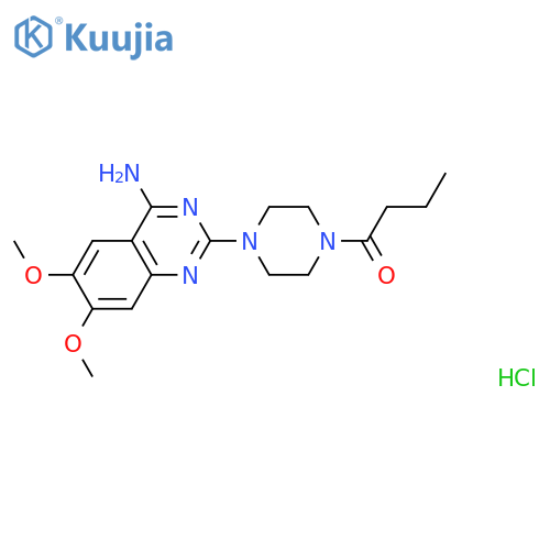 1-(4-(4-Amino-6,7-dimethoxyquinazolin-2-yl)piperazin-1-yl)butan-1-one hydrochloride structure