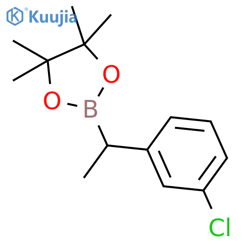 2-(1-(3-chlorophenyl)ethyl)-4,4,5,5-tetramethyl-1,3,2-dioxaborolane structure