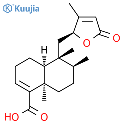 1-Naphthalenecarboxylicacid,5-[[(2R)-2,5-dihydro-3-methyl-5-oxo-2-furanyl]methyl]-3,4,4a,5,6,7,8,8a-octahydro-5,6,8a-trimethyl-,(4aR,5S,6R,8aS)-rel-(-)- (9CI) structure