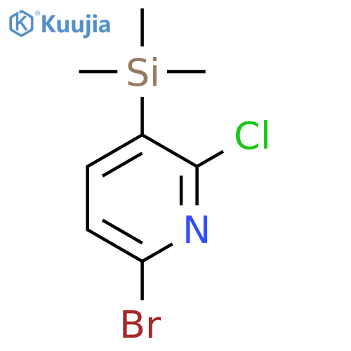 6-Bromo-2-chloro-3-(trimethylsilyl)pyridine structure