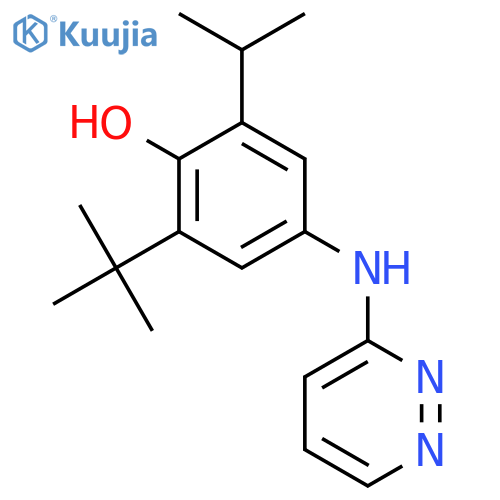 Phenol,2-(1,1-dimethylethyl)-6-(1-methylethyl)-4-(3-pyridazinylamino)- structure