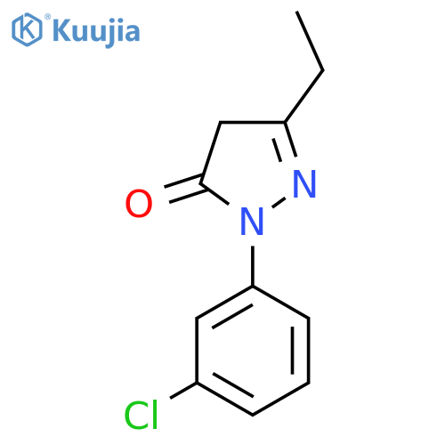 1-(3-Chlorophenyl)-3-ethyl-4,5-dihydro-1H-pyrazol-5-one structure