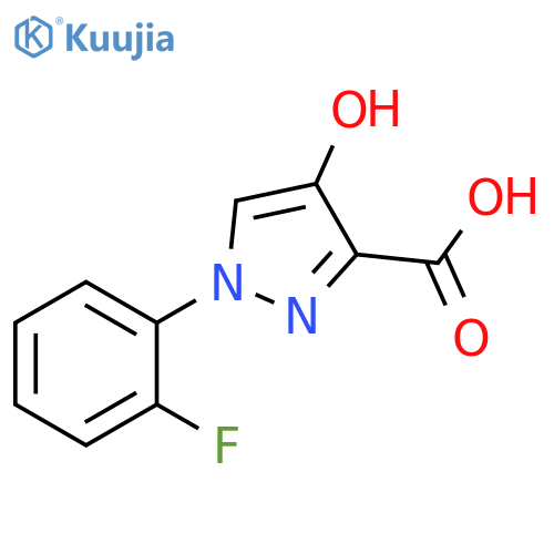 1-(2-fluorophenyl)-4-hydroxy-1H-pyrazole-3-carboxylic acid structure