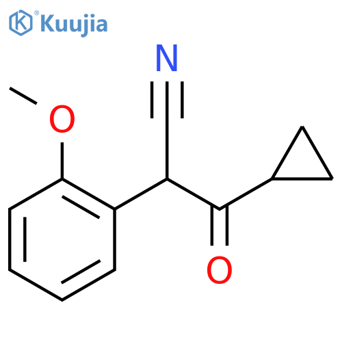 3-cyclopropyl-2-(2-methoxyphenyl)-3-oxopropanenitrile structure