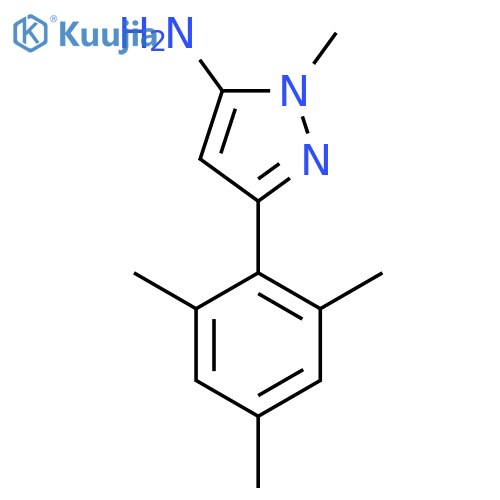 1-methyl-3-(2,4,6-trimethylphenyl)-1H-pyrazol-5-amine structure