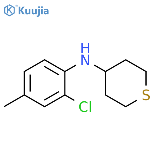 N-(2-chloro-4-methylphenyl)thian-4-amine structure