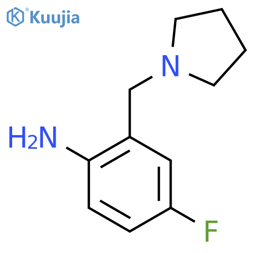 4-Fluoro-2-(1-pyrrolidinylmethyl)aniline structure