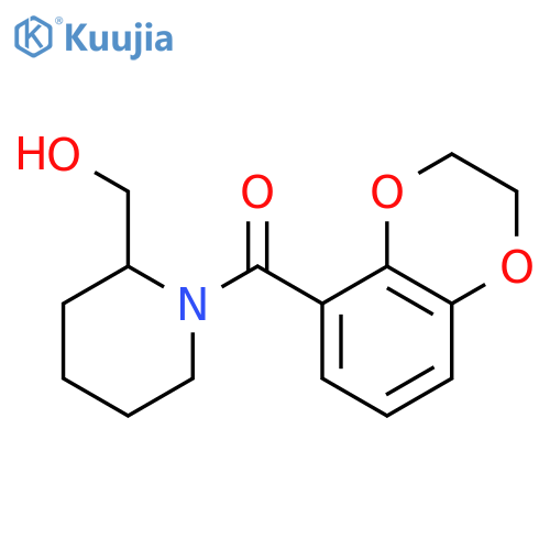 (2,3-Dihydrobenzo[b][1,4]dioxin-5-yl)(2-(hydroxymethyl)piperidin-1-yl)methanone structure