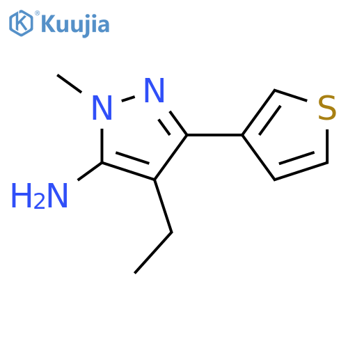 4-ethyl-1-methyl-3-(thiophen-3-yl)-1H-pyrazol-5-amine structure