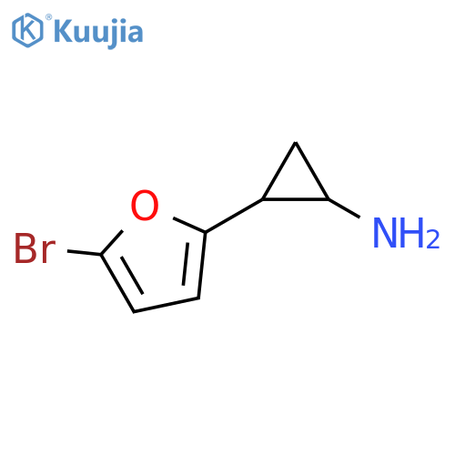 2-(5-bromofuran-2-yl)cyclopropan-1-amine structure