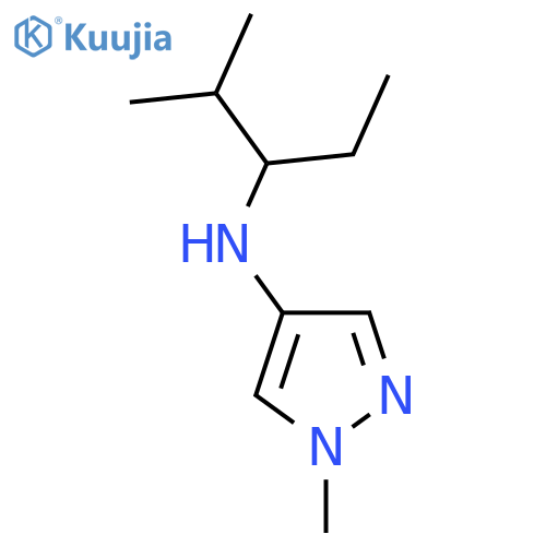 1H-Pyrazol-4-amine, N-(1-ethyl-2-methylpropyl)-1-methyl- structure