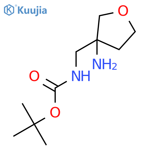 TERT-BUTYL N-[(3-AMINOOXOLAN-3-YL)METHYL]CARBAMATE structure