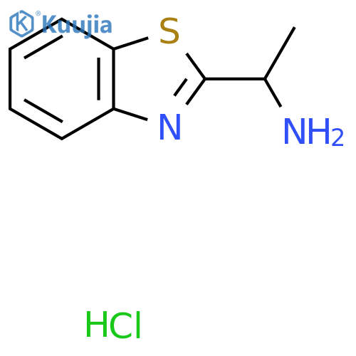 1-(1,3-benzothiazol-2-yl)ethan-1-amine hydrochloride structure