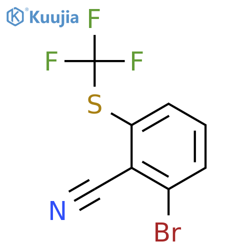 2-BROMO-6-(TRIFLUOROMETHYLTHIO)BENZONITRILE structure