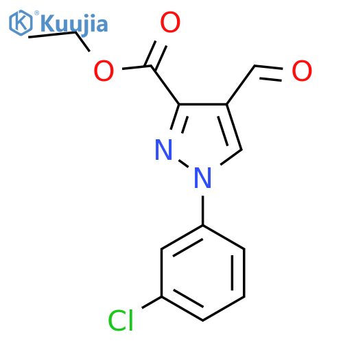 Ethyl 1-(3-chlorophenyl)-4-formyl-1H-pyrazole-3-carboxylate structure