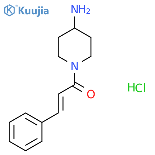 1-(4-Aminopiperidin-1-yl)-3-phenylprop-2-en-1-one hydrochloride structure