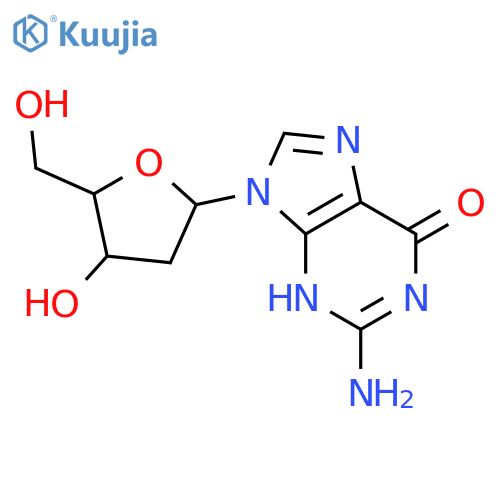 6H-Purin-6-one,2-amino-9-(2-deoxy-b-D-threo-pentofuranosyl)-1,9-dihydro- structure