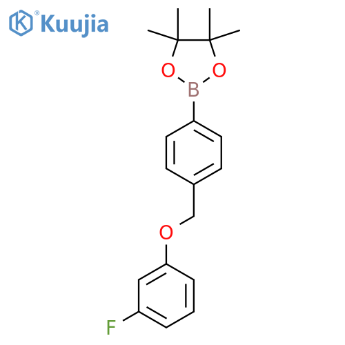 2-(4-((3-Fluorophenoxy)methyl)phenyl)-4,4,5,5-tetramethyl-1,3,2-dioxaborolane structure
