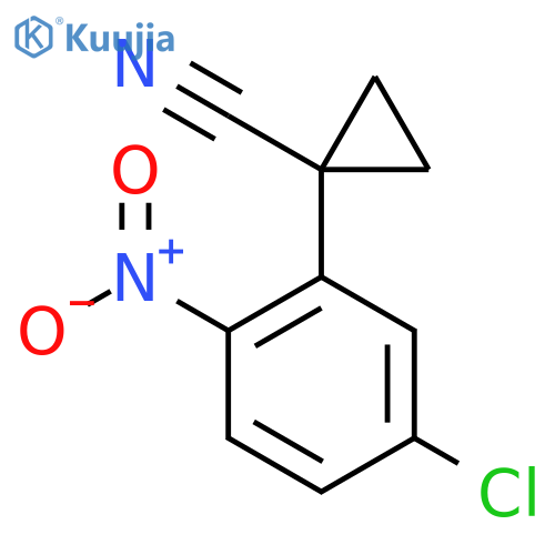 1-(5-chloro-2-nitrophenyl)cyclopropane-1-carbonitrile structure