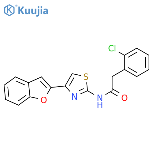 N-[4-(1-benzofuran-2-yl)-1,3-thiazol-2-yl]-2-(2-chlorophenyl)acetamide structure