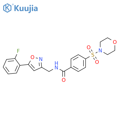 N-{5-(2-fluorophenyl)-1,2-oxazol-3-ylmethyl}-4-(morpholine-4-sulfonyl)benzamide structure