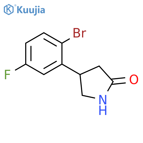 4-(2-bromo-5-fluorophenyl)pyrrolidin-2-one structure