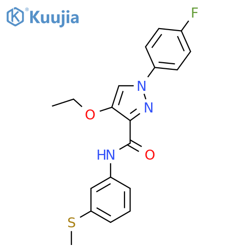 4-ethoxy-1-(4-fluorophenyl)-N-3-(methylsulfanyl)phenyl-1H-pyrazole-3-carboxamide structure