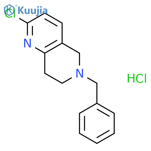 6-N-Benzyl-2-chloro-5,6,7,8-tetrahydro-1,6-naphthyridine hydrochloride structure