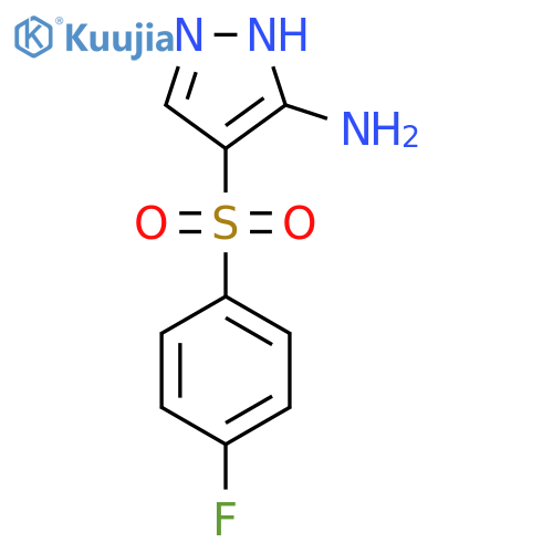 4-(4-fluorobenzenesulfonyl)-1H-pyrazol-5-amine structure