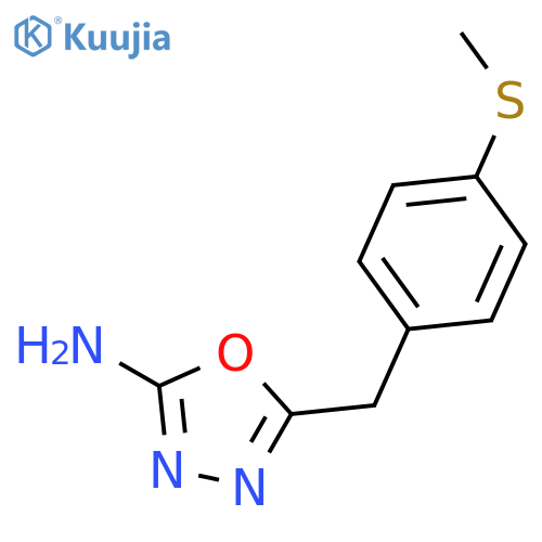 5-{[4-(methylsulfanyl)phenyl]methyl}-1,3,4-oxadiazol-2-amine structure