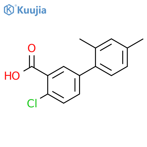 2-chloro-5-(2,4-dimethylphenyl)benzoic acid structure