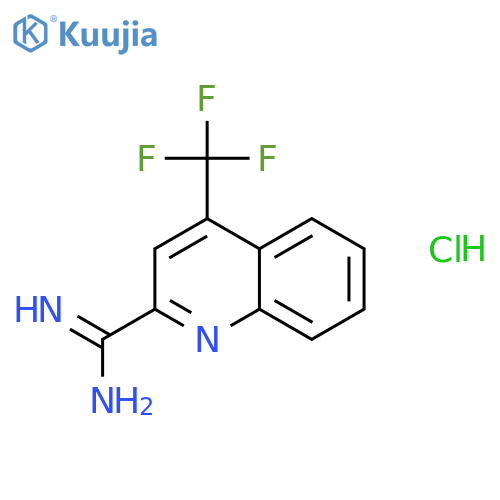 4-(Trifluoromethyl)quinoline-2-carboximidamide hydrochloride structure