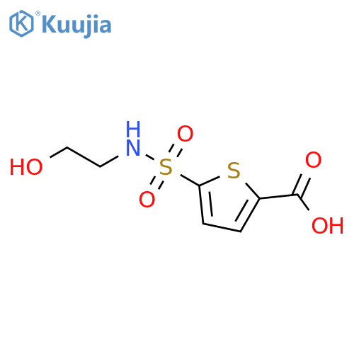 5-(2-Hydroxyethyl)sulfamoylthiophene-2-carboxylic Acid structure