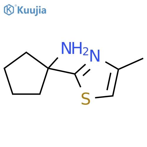 1-(4-methyl-1,3-thiazol-2-yl)cyclopentan-1-amine structure
