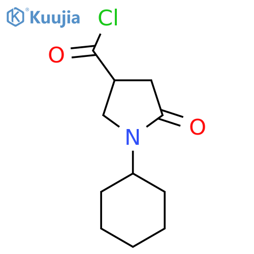 1-Cyclohexyl-5-oxopyrrolidine-3-carbonyl chloride structure