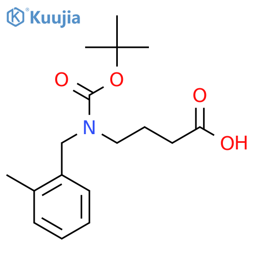 4-{(tert-butoxy)carbonyl(2-methylphenyl)methylamino}butanoic acid structure