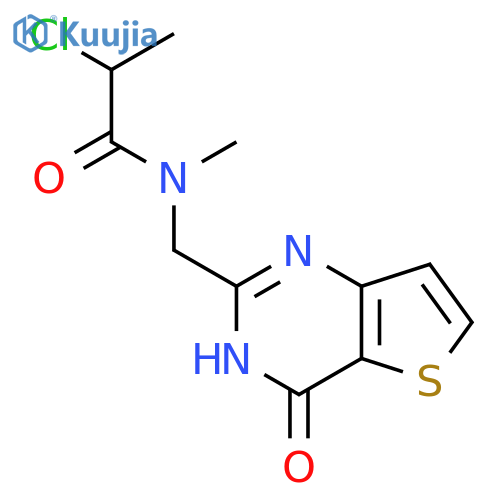 2-chloro-N-methyl-N-({4-oxo-3H,4H-thieno[3,2-d]pyrimidin-2-yl}methyl)propanamide structure