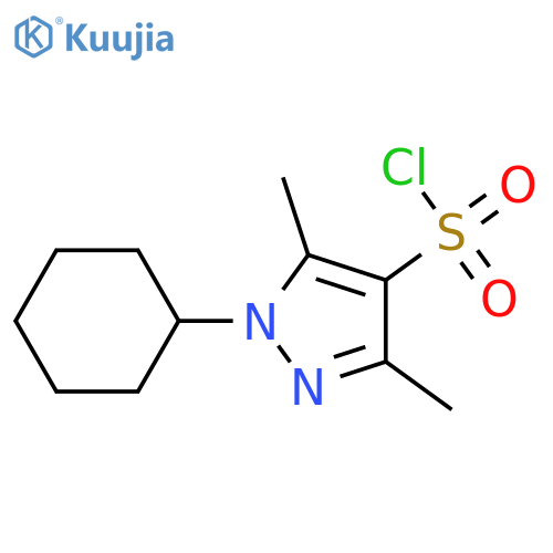1-Cyclohexyl-3,5-dimethyl-1H-pyrazole-4-sulfonyl chloride structure