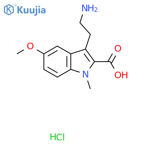 3-(2-Amino-ethyl)-5-methoxy-1-methyl-1h-indole-2-carboxylic acid hydrochloride structure