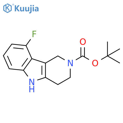 tert-Butyl 9-fluoro-3,4-dihydro-1H-pyrido[4,3-b]indole-2(5H)-carboxylate structure