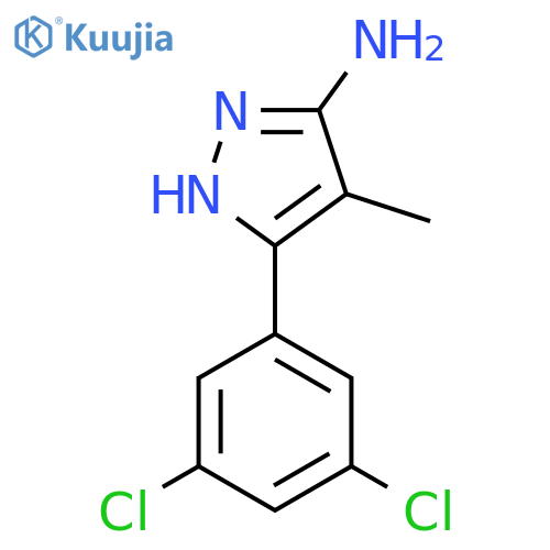 3-(3,5-dichlorophenyl)-4-methyl-1H-pyrazol-5-amine structure
