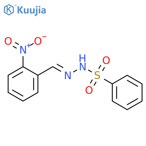 N'-(E)-(2-Nitrophenyl)methylidenebenzenesulfonohydrazide structure