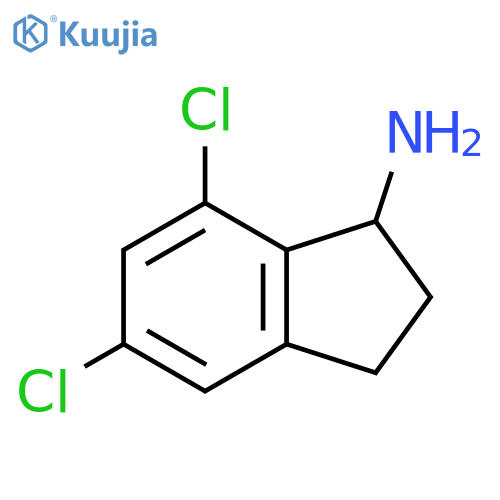 5,7-Dichloro-2,3-dihydro-1H-inden-1-amine structure