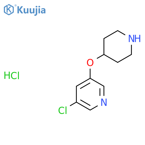 3-Chloro-5-(piperidin-4-yloxy)pyridine hydrochloride structure