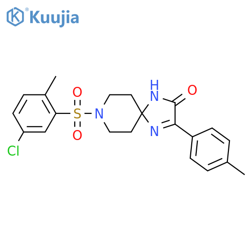 8-(5-chloro-2-methylbenzenesulfonyl)-3-(4-methylphenyl)-1,4,8-triazaspiro[4.5]dec-3-en-2-one structure