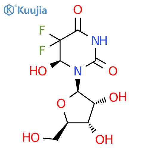Uridine, 5,5-difluoro-5,6-dihydro-6-hydroxy-, (6S)- structure