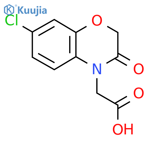(7-Chloro-3-oxo-2,3-dihydro-4H-1,4-benzoxazin-4-yl)acetic acid structure