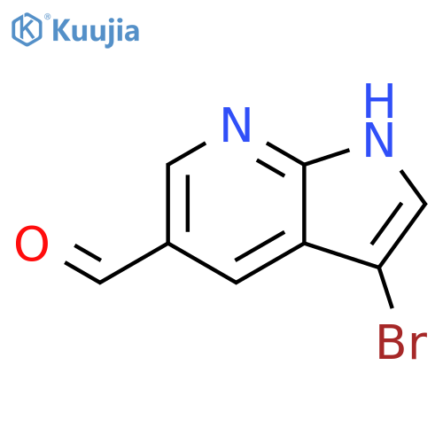 3-BroMo-7-azaindole-5-carbaldehyde structure
